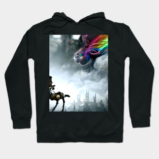 Steampunk rainbow unicorn Hoodie